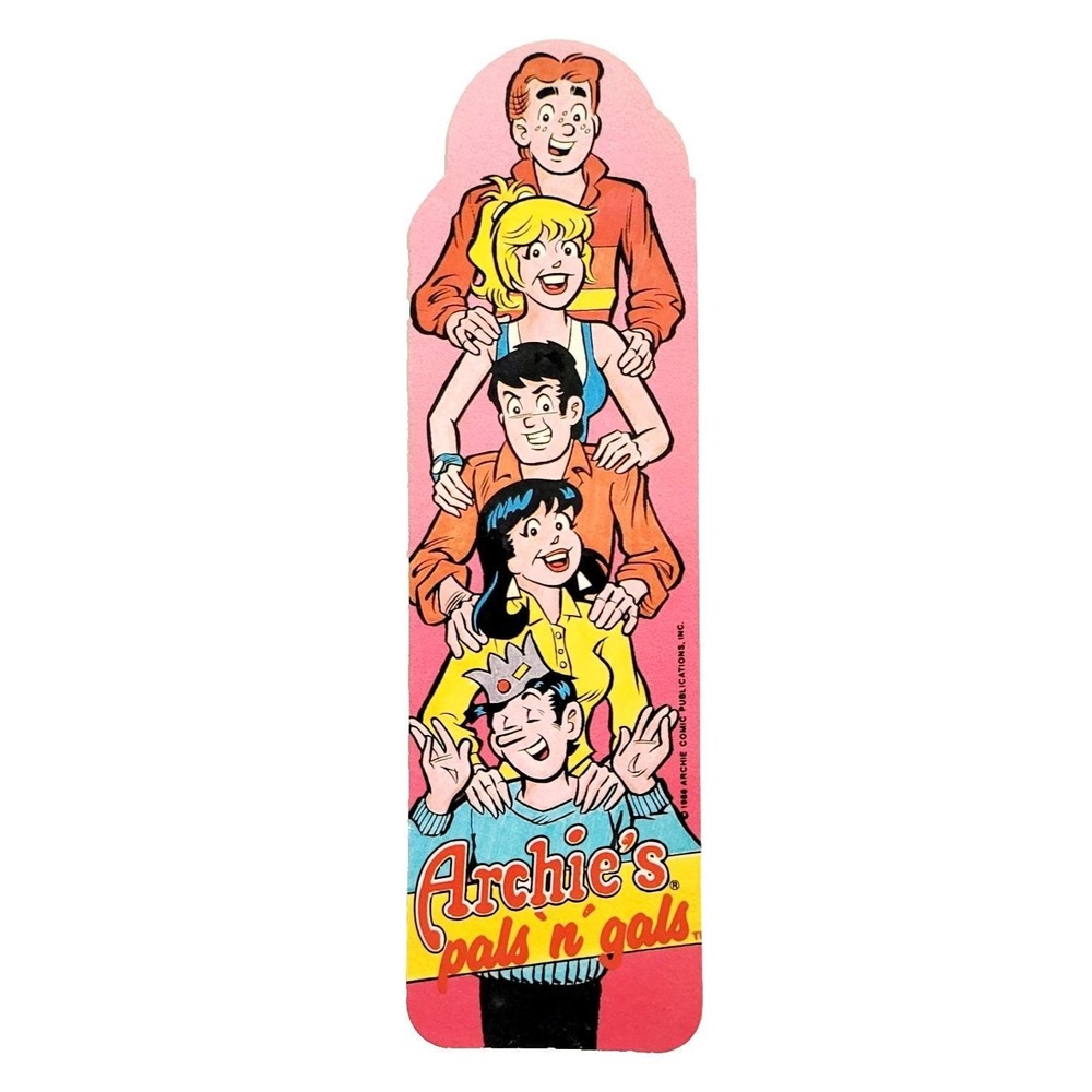 Vintage 80s Archies Pals Gals Bookmark Archie Comic 1988 One Stop Posters 2-1102